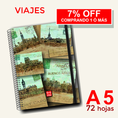 Cuaderno de Viajes A5 - 72 HOJAS.....El Descuento Se Aplica Al Momento De La Compra
