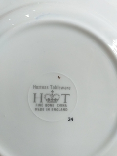 Plato de postre de porcelana Inglesa - Vajilla Boutique