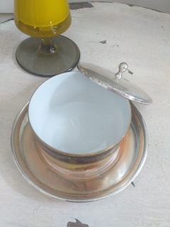Dulcera de porcelana y metal - Vajilla Boutique