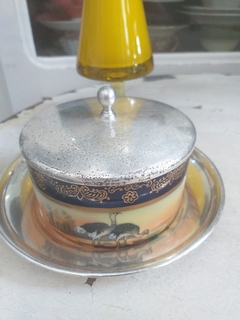 Dulcera de porcelana y metal - tienda online