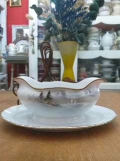 Salsera con presentoire de porcelana Japonesa - comprar online