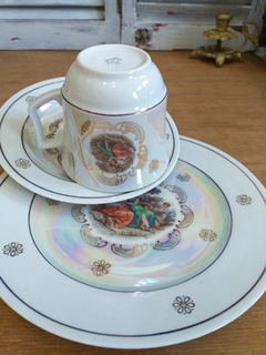 Trio de té en porcelana Alemana - Vajilla Boutique