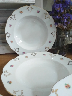 Juego de 6 platos hondos porcelana Checoslovaca - comprar online