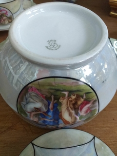 Tetera de porcelana Checoslovaca con escena - Vajilla Boutique