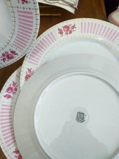 Juego de 6 platos playos porcelana Verbano - tienda online