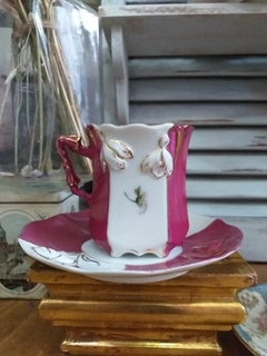 Antigua taza de chocolate de porcelana - comprar online