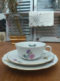 Trio de té en porcelana Verbano - comprar online