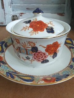 Antigua dulcera inglesa con tapa estilo Imari en internet