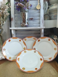 4 platos de postre Limoges France - comprar online