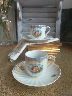 2 pocillos de café en porcelana Alemana