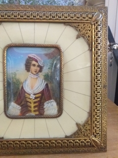 Antiguo cuadrito con imagen - comprar online