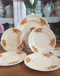Masitero y 6 platos de postre Woods Ivory England - comprar online