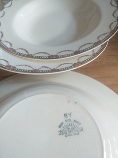 6 platos hondos Meakin England - Vajilla Boutique