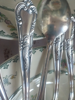 6 cucharas soperas metal plateado - Vajilla Boutique