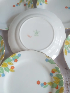 6 Platos de postre porcelana inglesa New chelsea en internet
