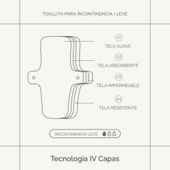 TOALLITA INCONTINENCIA - FLUJO LEVE - PLUS SIZE X 2 (BLANCO) - The Mash Store Mayorista