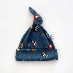GORRO CON NUDITO ALGODÓN PIMA | ROCKET BLUE - comprar online