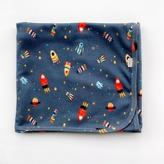 Mantita recibidora algodón pima | Rocket blue - comprar online