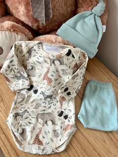 Body, ranita y gorrito algodón pima y soft | Kenia - Nichis Bebés