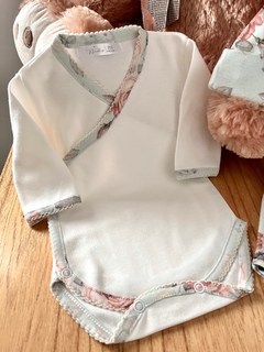 Premium Baby box algodón pima | Aqua flowers