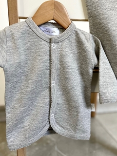 Cardigan Matelasse Gris melange