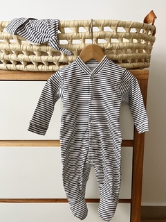 PREMIUM BABY BOX ALGODÓN PIMA | RAYITAS AZUL - comprar online