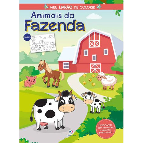 Livro-tapete: meu livrão de colorir - Animais da fazenda