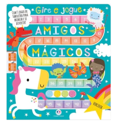 Livro tabuleiro - Gire e jogue - Amigos mágicos