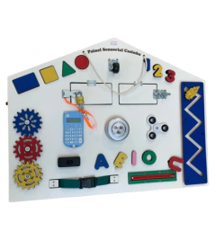 Painel sensorial casinha