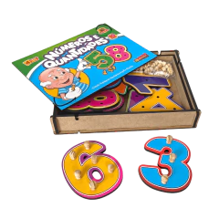 Jogo Números e quantidades com pinos - Jogo números com pinos - Jogo números