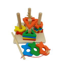 Prancha com formas e peixes magnéticos - Ekko Brinquedos Educativos