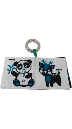 Livro de pano com contraste - Selva - Ekko Brinquedos Educativos