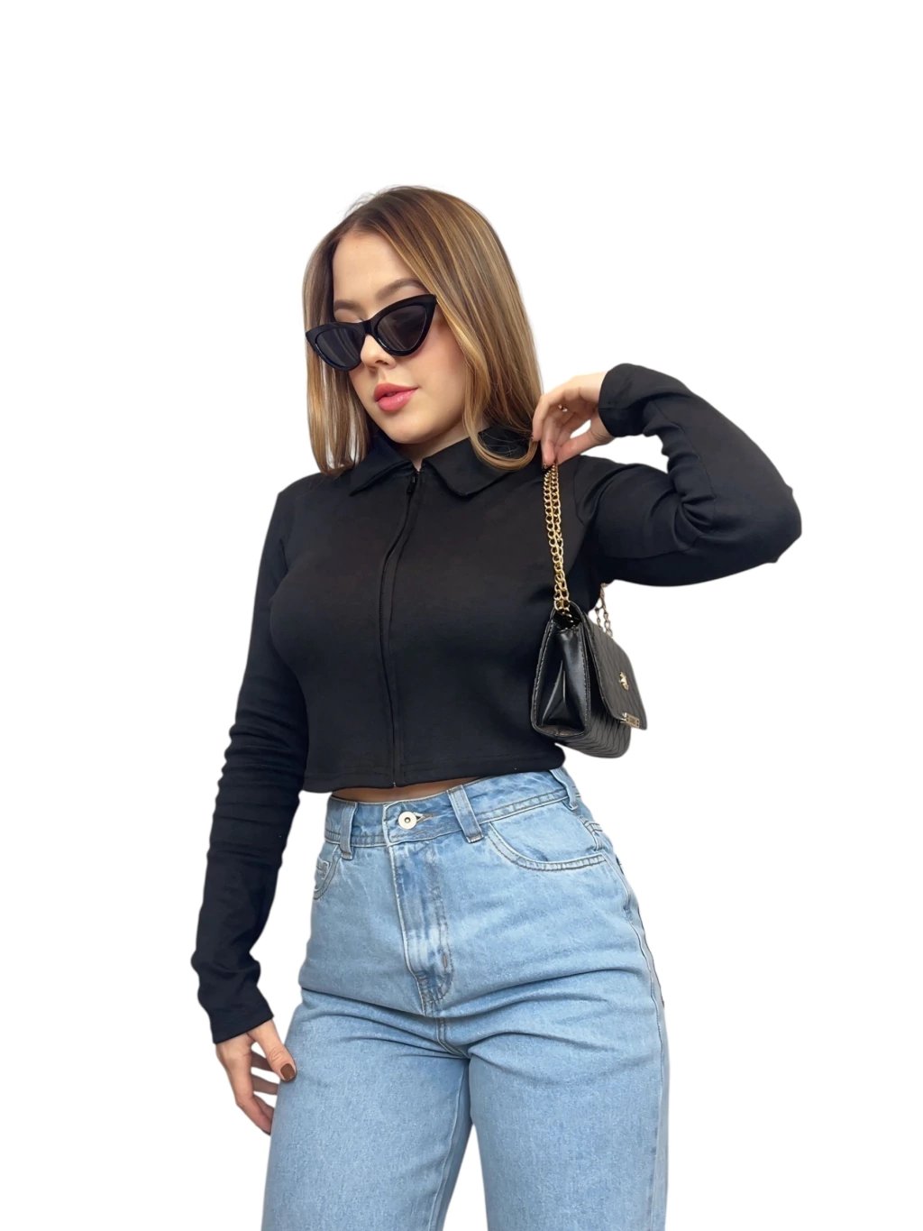 Cropped Gringa preto