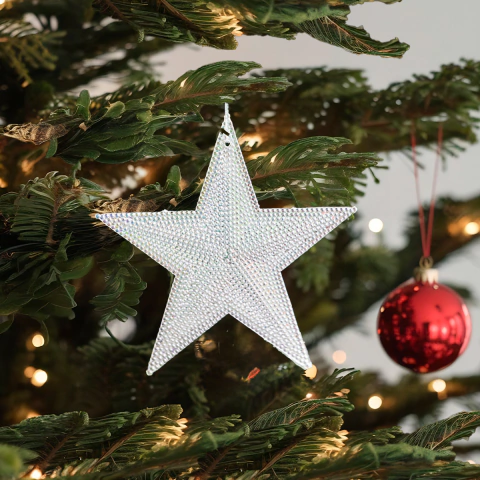 ADORNO NAVIDAD - ESTRELLA IRIDISCENTE - 11CM