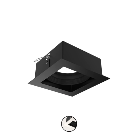 SPOT PARA EMBUTIR - FERNANDA - CUADRADO DE CHAPA PARA AR111 *** SIN LAMPARA ***