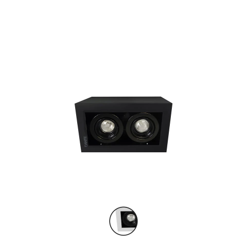 PLAFON - VAGGIO - CARDANICO 2 LUZ DICROLED *** SIN LAMPARA ***