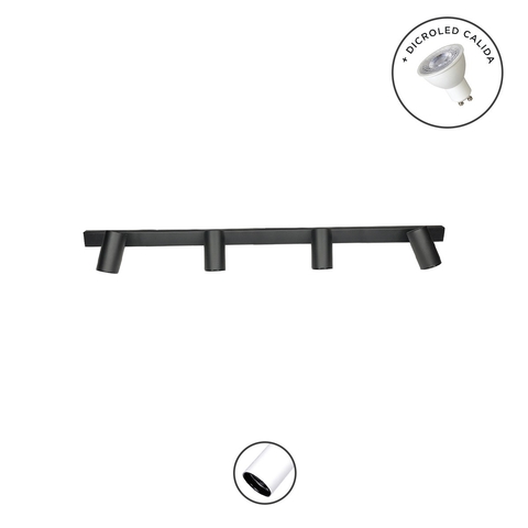 REGLETA - LUPITA 4 CABEZALES - EN BASE DE 100CM + DICROLED - comprar online