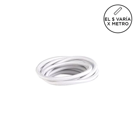 CABLE TEXTIL ---- BLANCO SINTETICO ---- 2x0.50