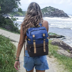 Mochila ALAMO azul/marrón - comprar online