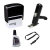 Kit 2 carimbos automáticos + tinta + cordão. Carimbo de mesa e de bolso - CARIMBARIA BRASIL