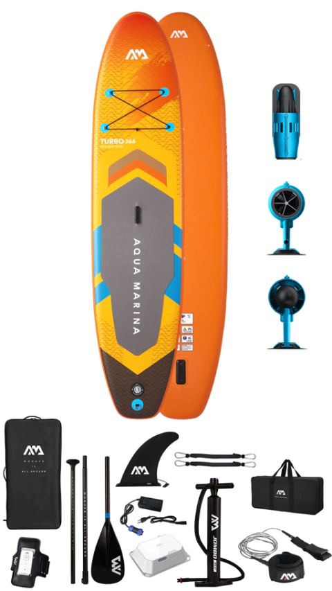 AMgo TURBO 12’ – Tabla de Stand Up Paddle Inflable con Propulsión Eléctrica