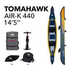 Kayak Inflable Aquamarina Tomahawk - 2 Personas