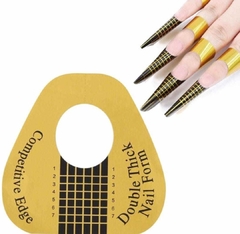 Moldes Dorados para uñas esculpidas x 500u