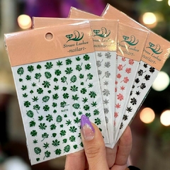 Sticker Hojas Glitter - Me018