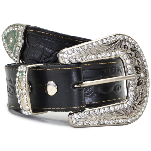 Cinto Country Feminino Fivela Prata