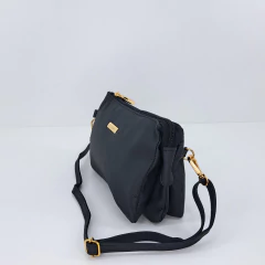 BOLSA EM COURO PRETO REF.1241 - comprar online