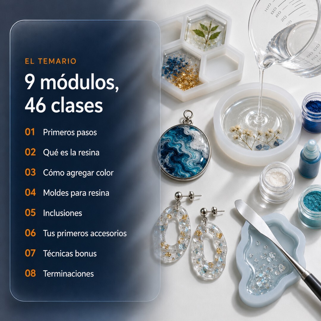 Temario: 9 m&oacute;dulos, 46 clases