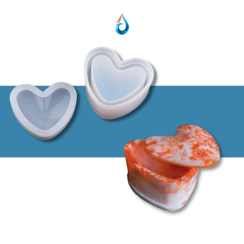 Molde De Cajita con Forma de Corazón