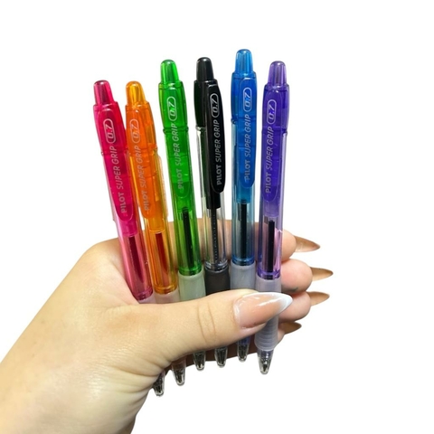 Caneta Esferográfica Retrátil Super Grip Fina 0,7mm - Pilot