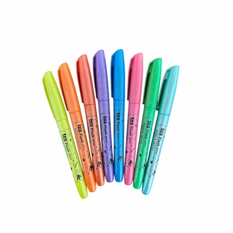 MARCA TEXTO FLASH GLITTER - TRIS